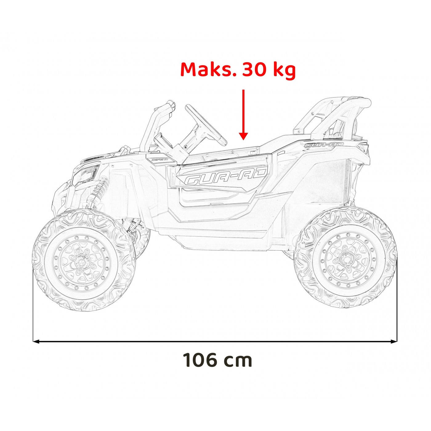 Buggy Vozidlo ATV Defend 4x4 modré