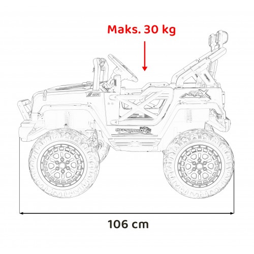 Pojazd OFF ROAD Speed Bialy