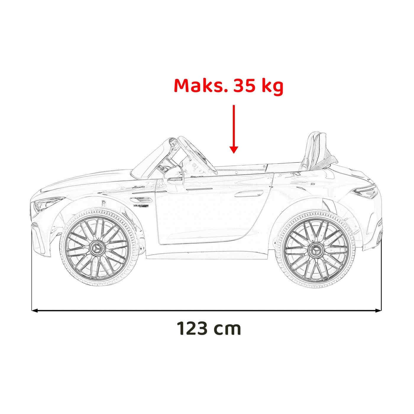 Pojazd Mercedes Benz AMG SL63 Czarny