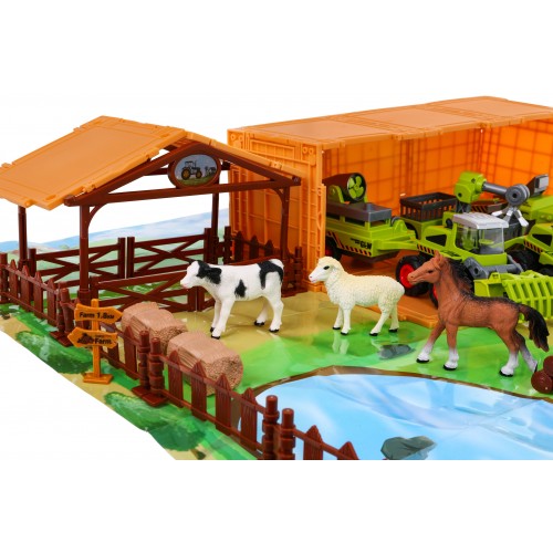 Sada pro malé farmáře pro děti 3+ Farma + Zemědělské stroje + Čísla 16 el. Život na venkově