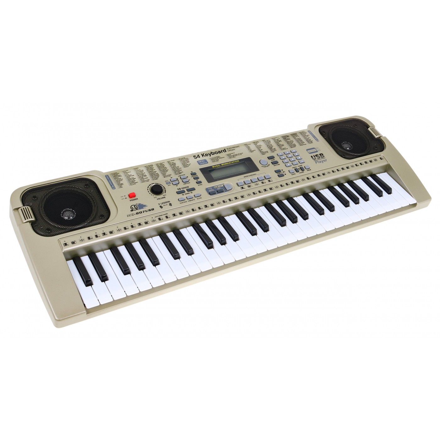 Keybord  pro děti v režimu lekce 5+ stojan na noty mikrofon - model č. 807