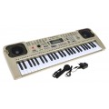 Keybord  pro děti v režimu lekce 5+ stojan na noty mikrofon - model č. 807