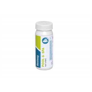 50 testovacích proužků pro bazénovou vodu BESTWAY pH + chlór + alkalita
