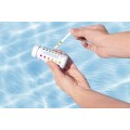 50 testovacích proužků pro bazénovou vodu BESTWAY pH + chlór + alkalita