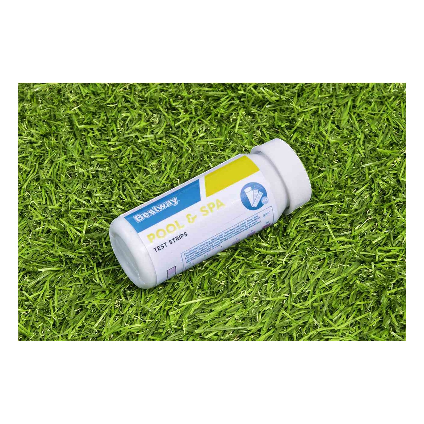 50 testovacích proužků pro bazénovou vodu BESTWAY pH + chlór + alkalita