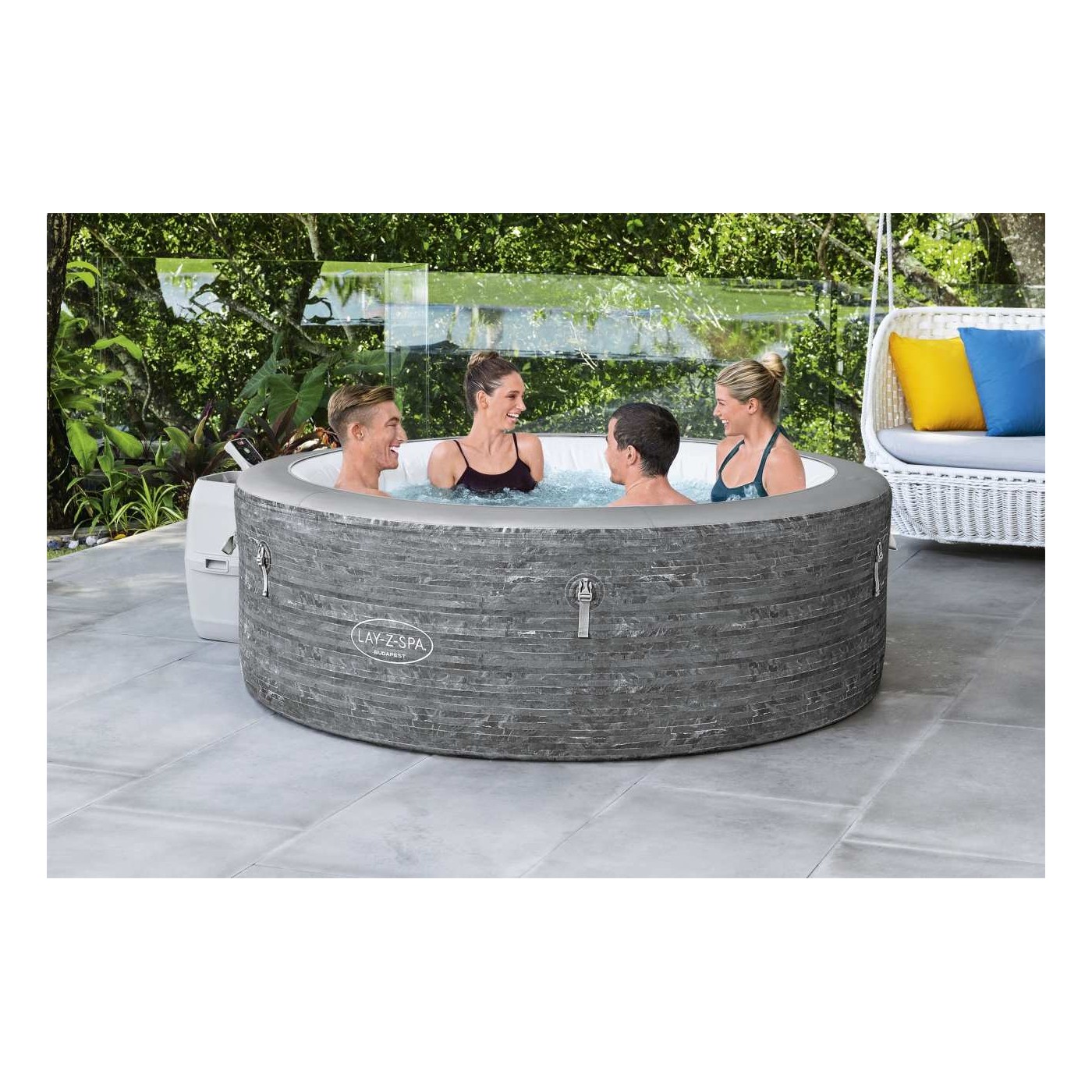 copy of Hollywood Lay-Z-Spa AirJet Home Spa BESTWAY 6místný + LED + 4 polštáře