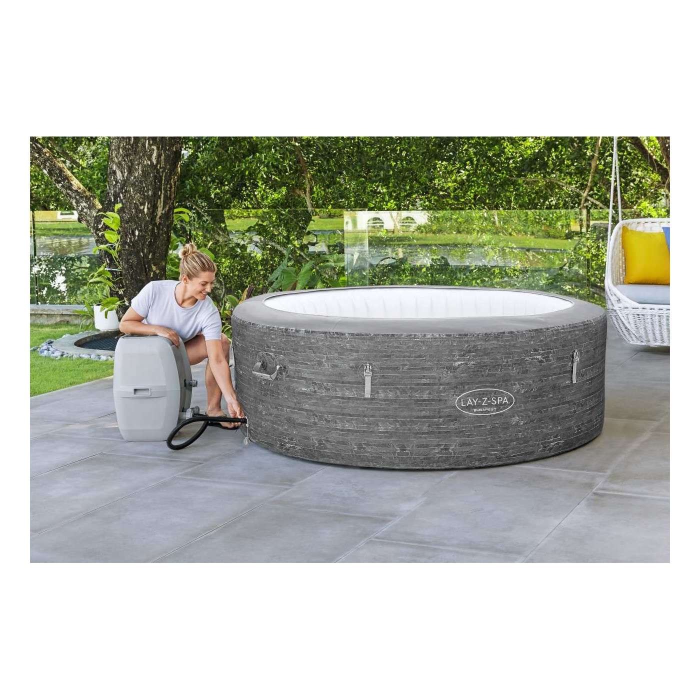 copy of Hollywood Lay-Z-Spa AirJet Home Spa BESTWAY 6místný + LED + 4 polštáře