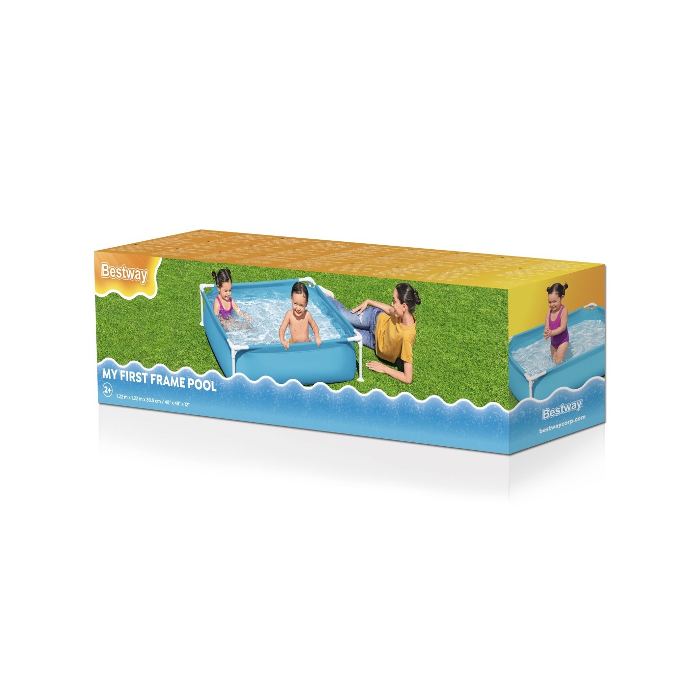 2+ Bestway Dětské Stile Bazén Zahradní čtvercový 122x122x30.5cm