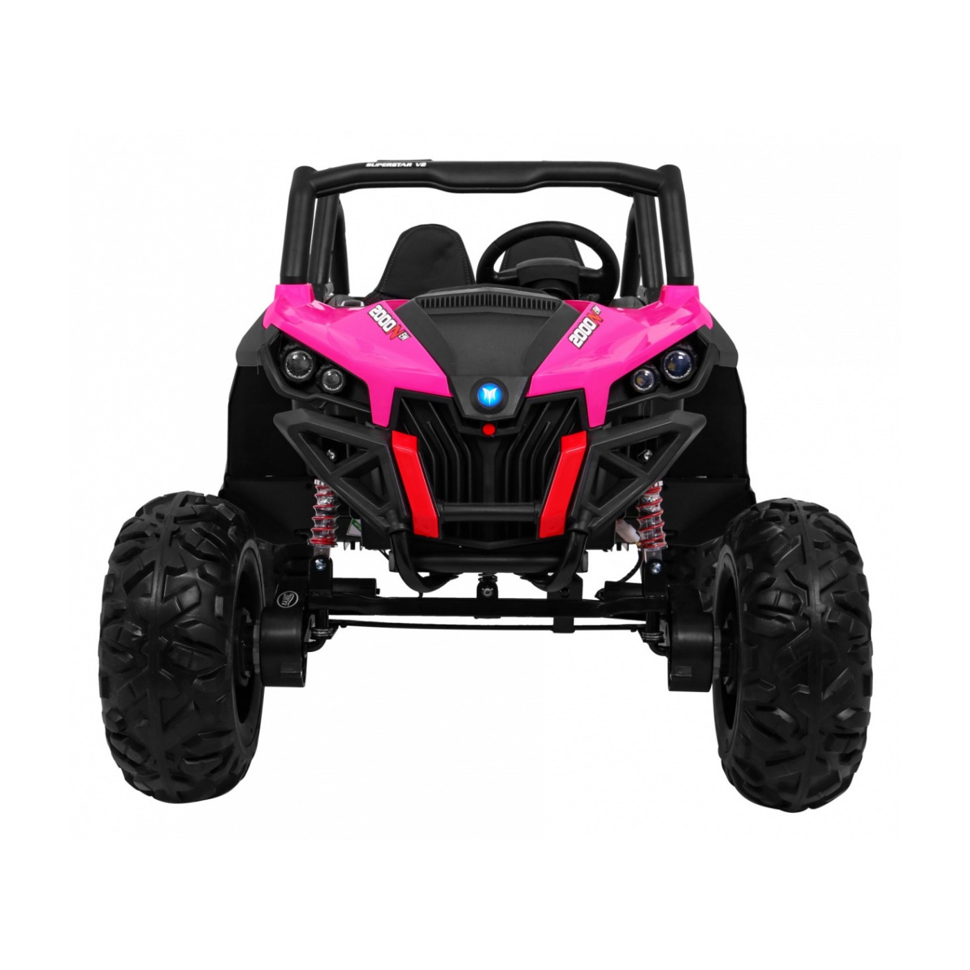 copy of Buggy SuperStar Děti Růžová 4x4 Pohon Dálkový Kufr MP3 LED Zámek Dveří