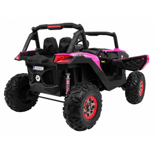 copy of Buggy SuperStar Děti Růžová 4x4 Pohon Dálkový Kufr MP3 LED Zámek Dveří