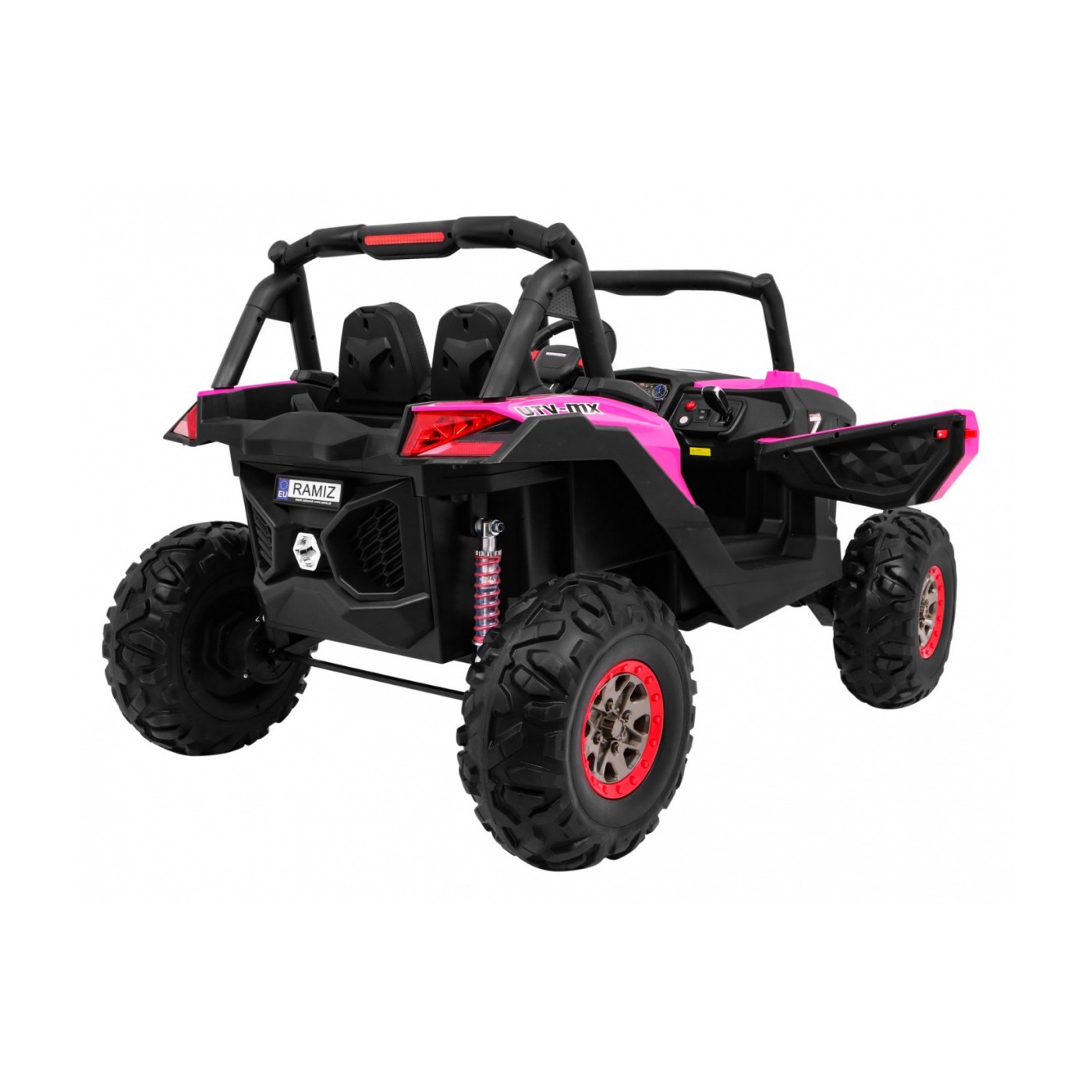 copy of Buggy SuperStar Děti Růžová 4x4 Pohon Dálkový Kufr MP3 LED Zámek Dveří
