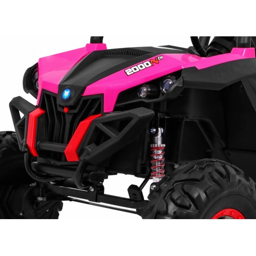 copy of Buggy SuperStar Děti Růžová 4x4 Pohon Dálkový Kufr MP3 LED Zámek Dveří