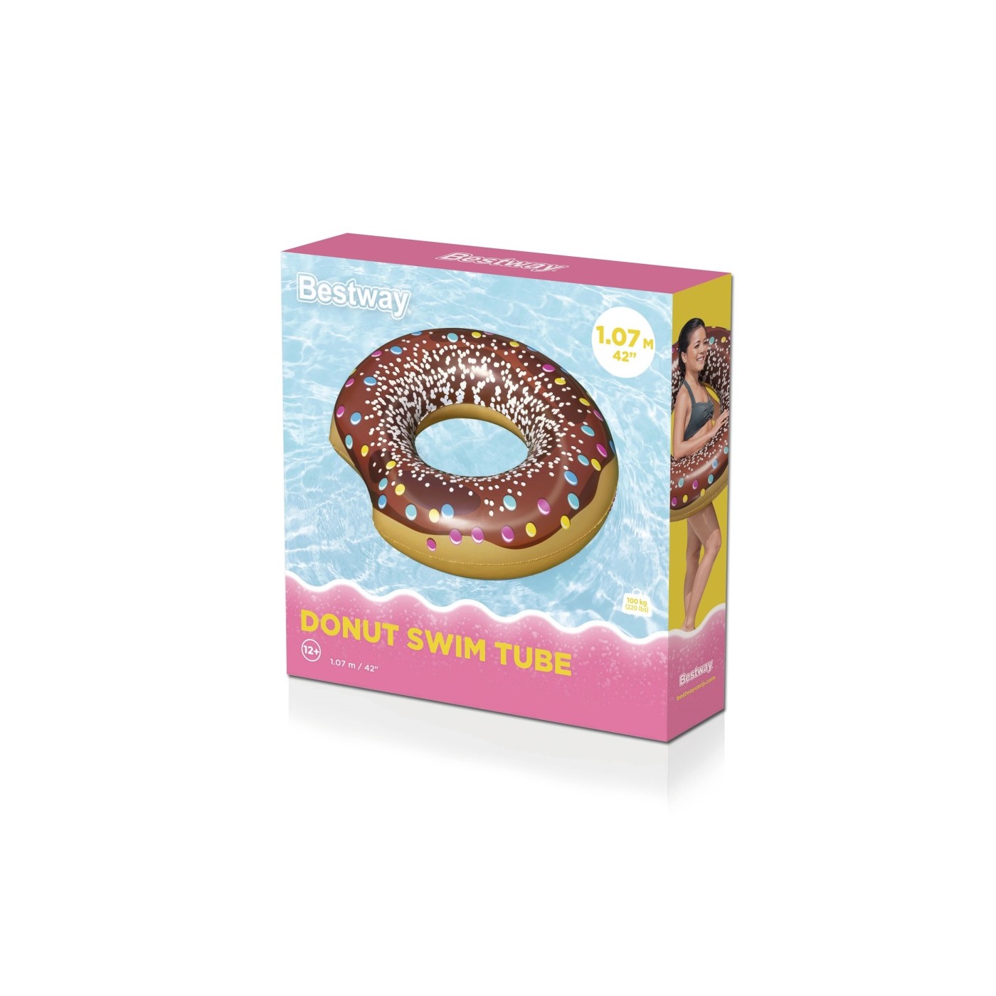 Donut BESTWAY 107cm dětský velký plavecký kolečkový vinyl