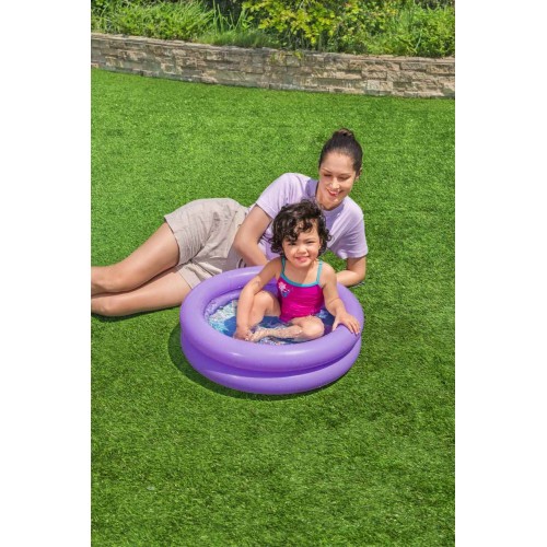 Nafukovací dětská bazénová růžová vana BESTWAY 61X15CM + opravná lišta