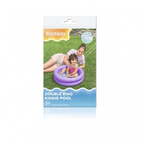 Nafukovací dětská bazénová růžová vana BESTWAY 61X15CM + opravná lišta