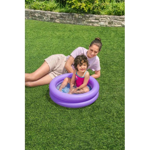 Nafukovací dětská bazénová růžová vana BESTWAY 61X15CM + opravná lišta