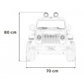 Jeep Wrangler Rubicon dětská baterie bílá dálkové rádio MP3 LED kola EVA