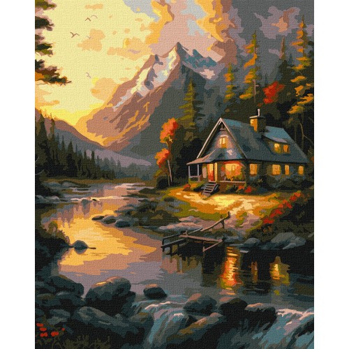 Sada malování podle čísel 40x50cm Zlatý západ slunce