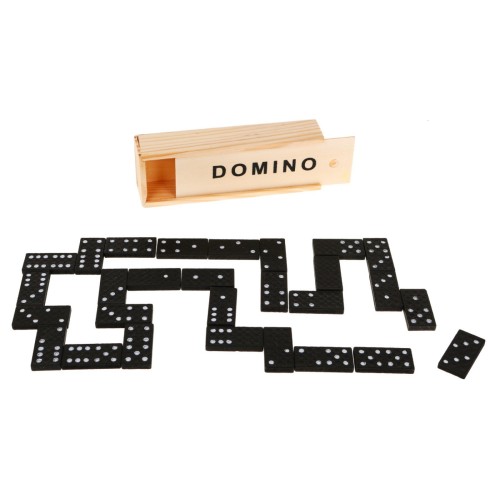 Dřevěné domino pro dospělé a děti 3+ stolní pozorovací hra