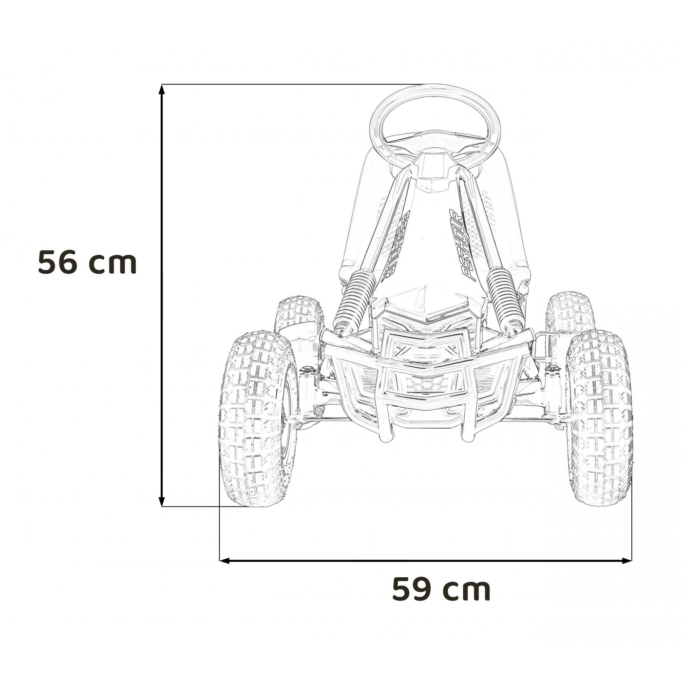 copy of Dětský pedál Air Go-kart na pedály pro děti 3+ zelená + nahuštěné pneumatiky + nastavitelné sedadlo