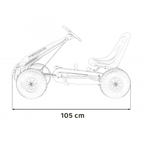 copy of Dětský pedál Air Go-kart na pedály pro děti 3+ zelená + nahuštěné pneumatiky + nastavitelné sedadlo