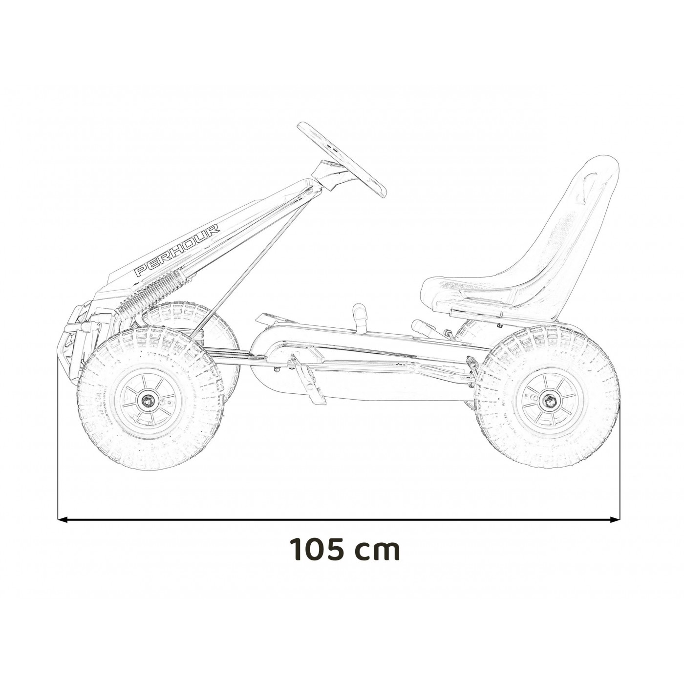 copy of Dětský pedál Air Go-kart na pedály pro děti 3+ zelená + nahuštěné pneumatiky + nastavitelné sedadlo