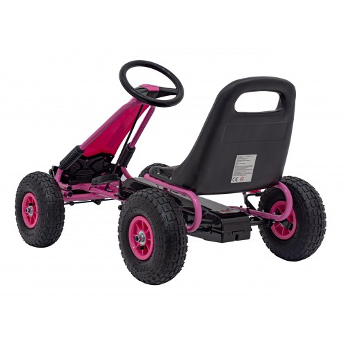 copy of Dětský pedál Air Go-kart na pedály pro děti 3+ zelená + nahuštěné pneumatiky + nastavitelné sedadlo