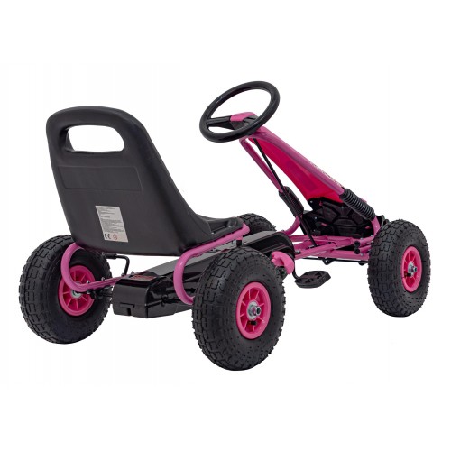 copy of Dětský pedál Air Go-kart na pedály pro děti 3+ zelená + nahuštěné pneumatiky + nastavitelné sedadlo