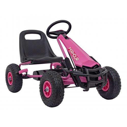 copy of Dětský pedál Air Go-kart na pedály pro děti 3+ zelená + nahuštěné pneumatiky + nastavitelné sedadlo