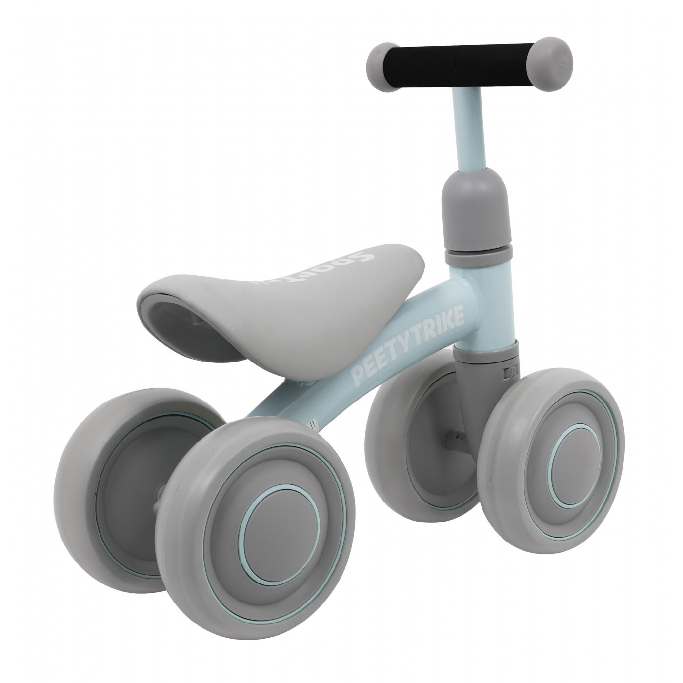 První dětské běžecké kolo PettyTrike modré 4 kola SporTrike Rider