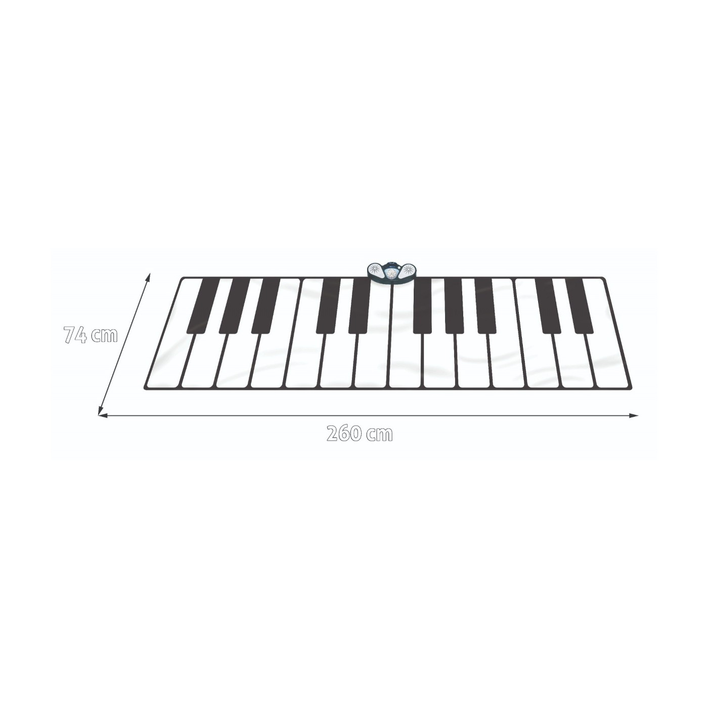 Velká hudební podložka pro děti 3+ Keyboard XXL 260x74cm + Režim nahrávání+ Kabel MP3