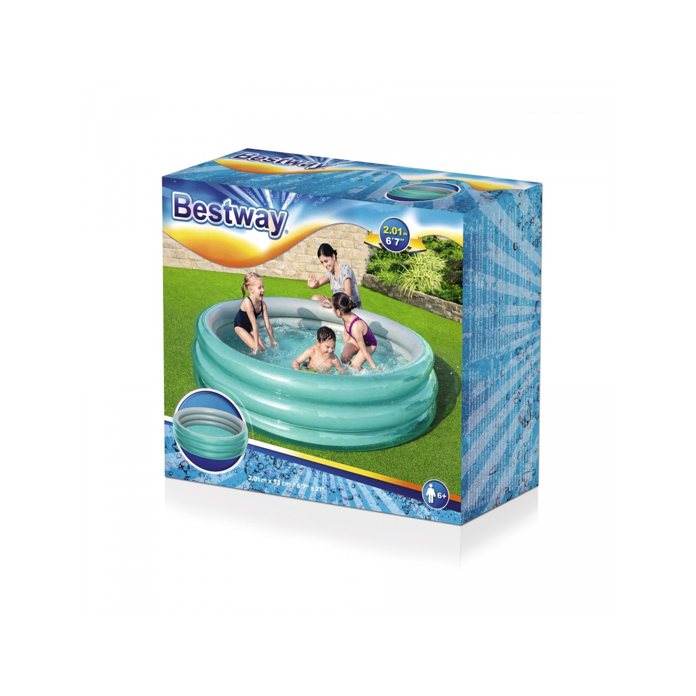 Velký dětský bazén 6+ nafukovací 201x53 BESTWAY + opravná nášivka