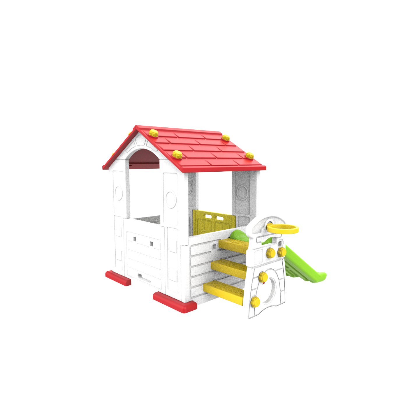 Dětský červený střešní basketbalový míč Garden House 3v1