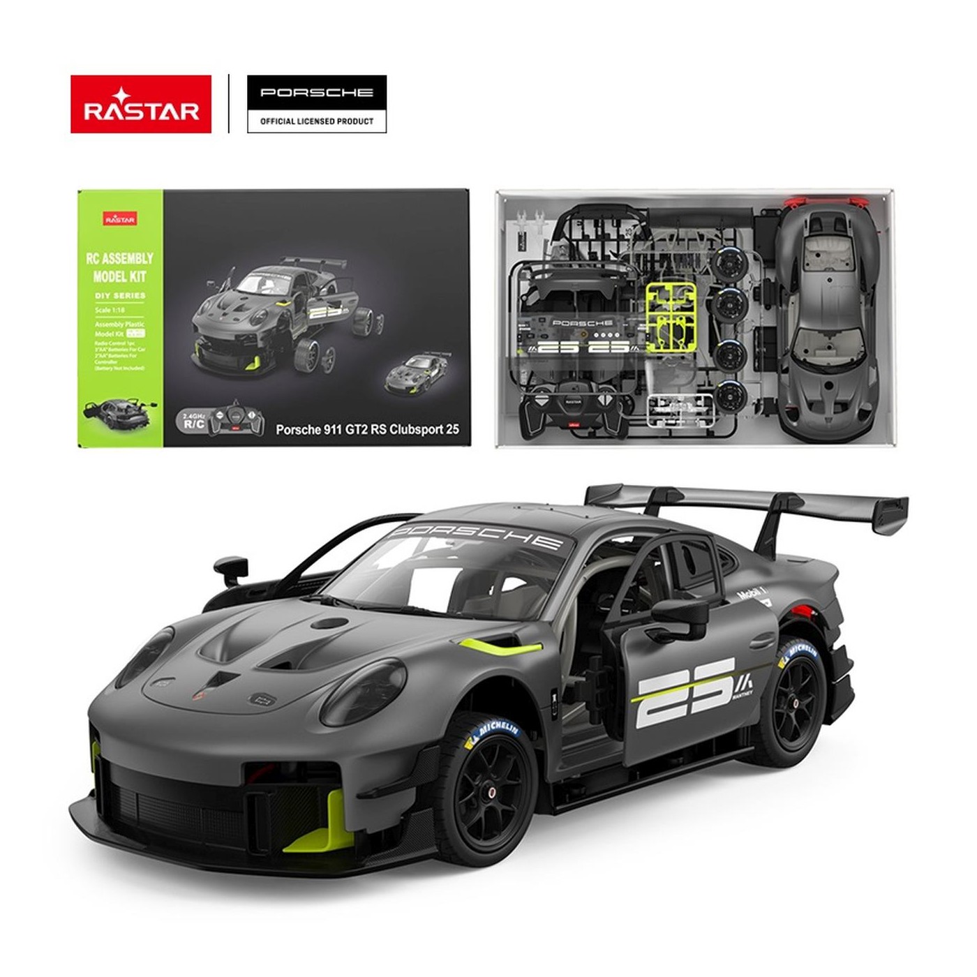R/C 1:18 Porsche 911 GT2 RS Clubsport 25 Stavebnice RASTAR