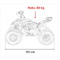 copy of Quad Highper na baterii žlutá 35 km/h + střídavý motor 1000 W + nafouknutá kola + nastavení sedadla