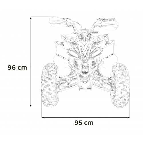 copy of Quad Highper na baterii žlutá 35 km/h + střídavý motor 1000 W + nafouknutá kola + nastavení sedadla