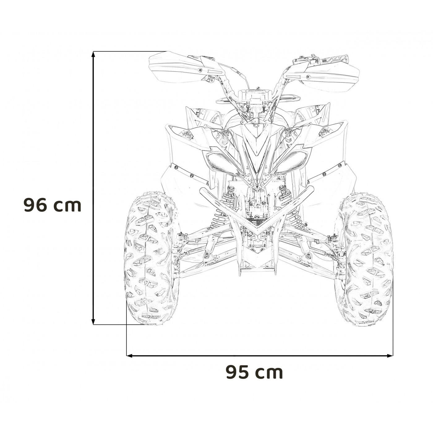 copy of Quad Highper na baterii žlutá 35 km/h + střídavý motor 1000 W + nafouknutá kola + nastavení sedadla