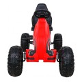 Duzy Gokart Strong s pedály pro děti červená + Zátěž 100 kg + Kola EVA + Ruční brzda + Sportovní sedadlo