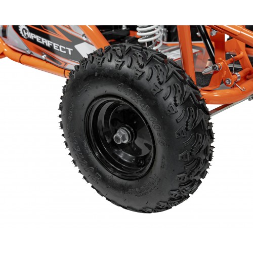 copy of Quad Highper na baterii žlutá 35 km/h + střídavý motor 1000 W + nafouknutá kola + nastavení sedadla