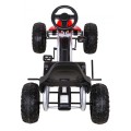 Duzy Gokart Strong s pedály pro děti červená + Zátěž 100 kg + Kola EVA + Ruční brzda + Sportovní sedadlo