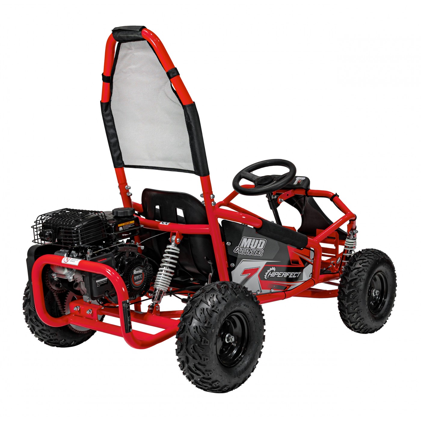 copy of Quad Highper na baterii žlutá 35 km/h + střídavý motor 1000 W + nafouknutá kola + nastavení sedadla