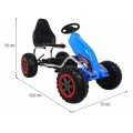 Duzy Gokart Strong s pedály pro děti modrá + Zátěž 100 kg + Kola EVA + Ruční brzda + Sportovní sedadlo