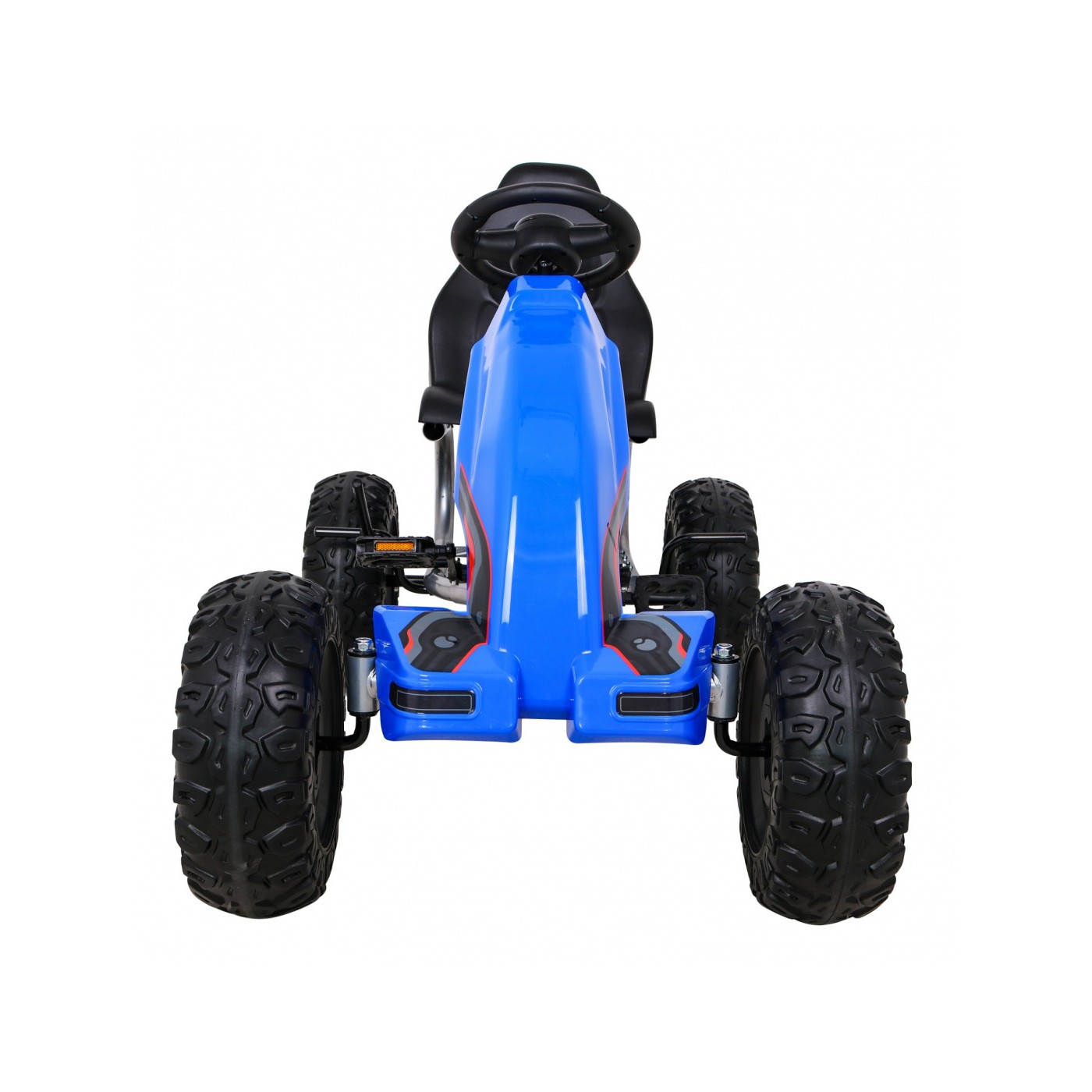 Duzy Gokart Strong s pedály pro děti modrá + Zátěž 100 kg + Kola EVA + Ruční brzda + Sportovní sedadlo