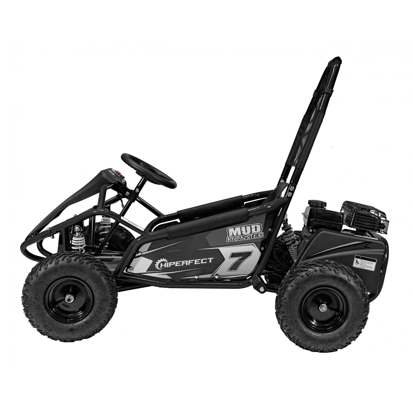 copy of Quad Highper na baterii žlutá 35 km/h + střídavý motor 1000 W + nafouknutá kola + nastavení sedadla