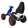 Duzy Gokart Strong s pedály pro děti modrá + Zátěž 100 kg + Kola EVA + Ruční brzda + Sportovní sedadlo