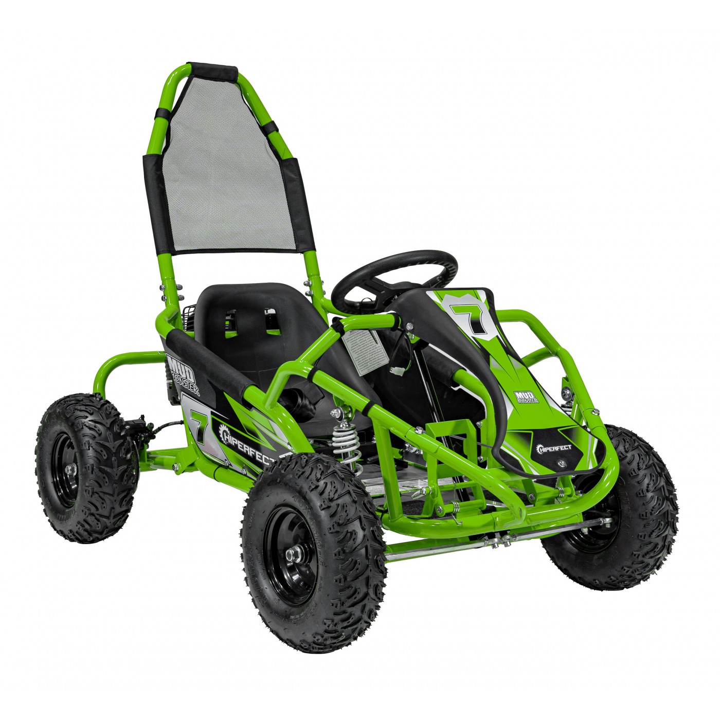 copy of Quad Highper na baterii žlutá 35 km/h + střídavý motor 1000 W + nafouknutá kola + nastavení sedadla