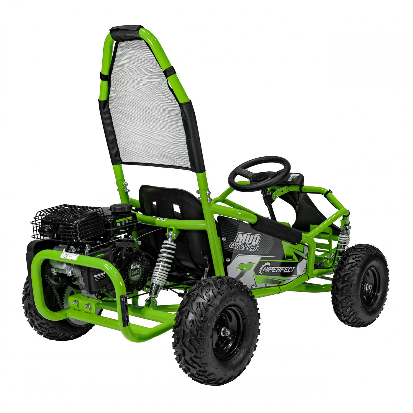 copy of Quad Highper na baterii žlutá 35 km/h + střídavý motor 1000 W + nafouknutá kola + nastavení sedadla