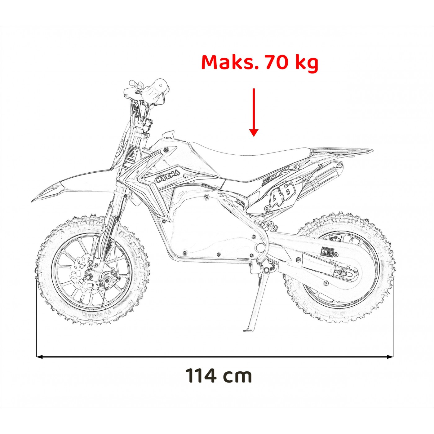 copy of Quad Highper na baterii žlutá 35 km/h + střídavý motor 1000 W + nafouknutá kola + nastavení sedadla