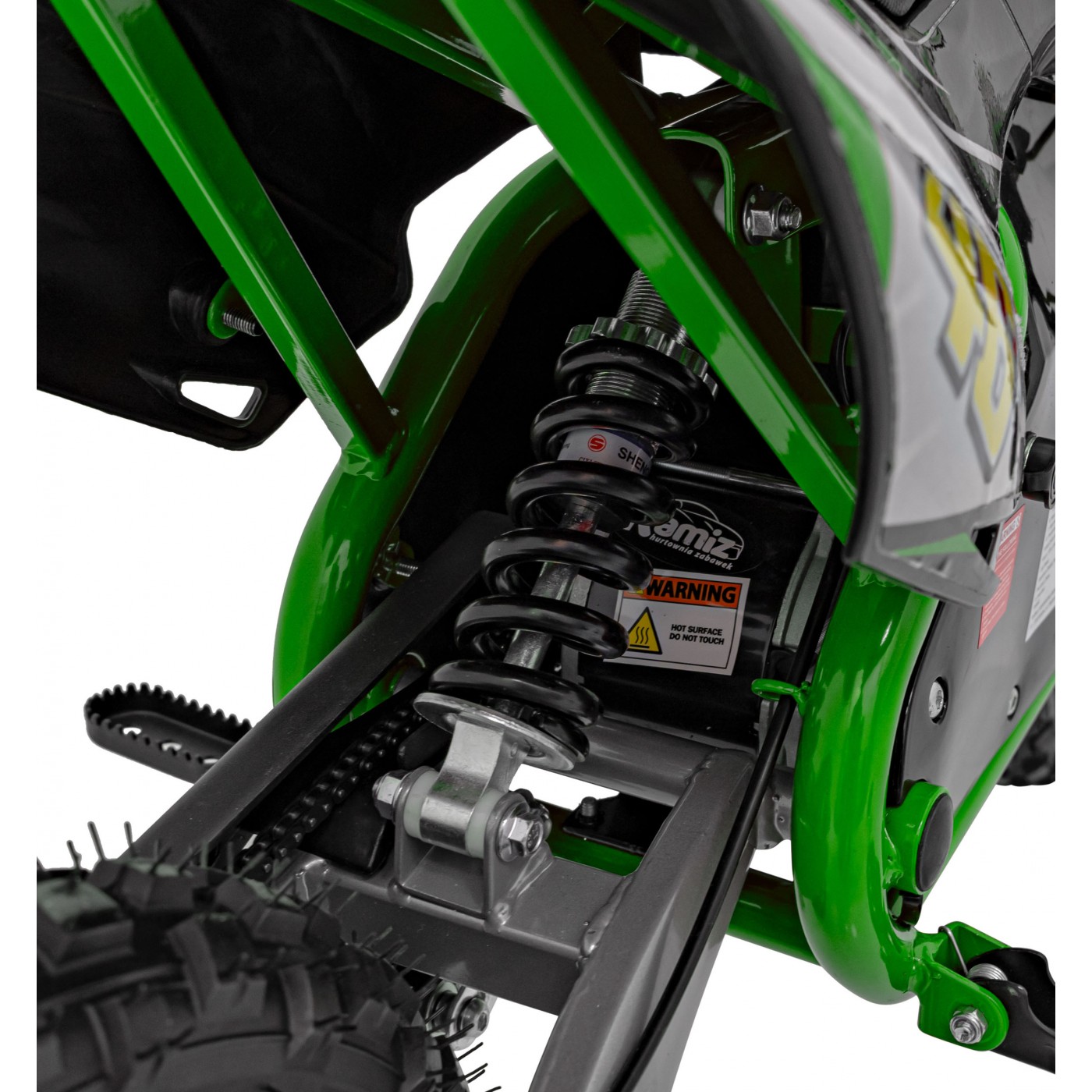 copy of Quad Highper na baterii žlutá 35 km/h + střídavý motor 1000 W + nafouknutá kola + nastavení sedadla