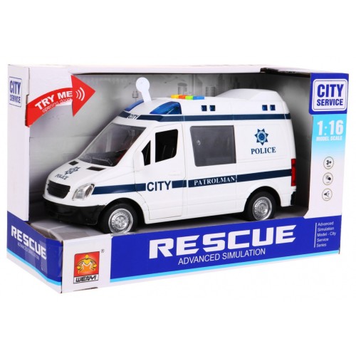 Velké policejní auto 1 16 Světla zvuky